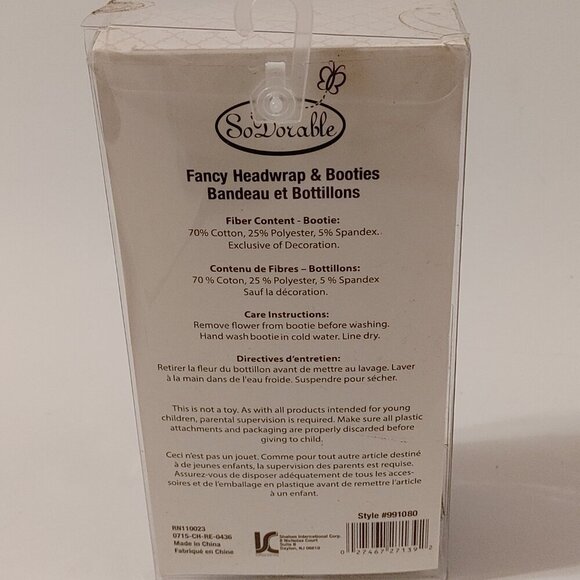 CUTE SO Dorable Fancy Headwrap & Booties Set 0-12 Months BABY NEWBORN Dress Up - Picture 8 of 8